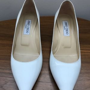 Jimmy Choo Romy 60 White Satin Shoes